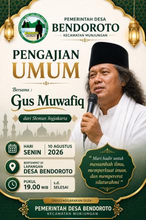 Malam Puncak HUT Desa Bendoroto ditutup dengan pengajian Gus Muwafiq